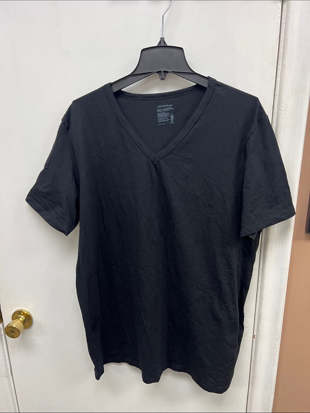 NWOT 4 Pack Jockey Mens V-Neck T-Shirt 2XL XXL Black